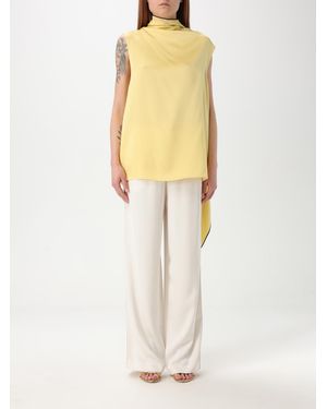 Stella McCartney High Neck Sleeveless Silk Top - White