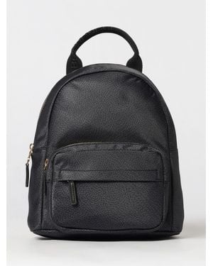 Borbonese Abgerundeter Rucksack Aus Recyceltem Nylon Mit Punktmuster - Schwarz