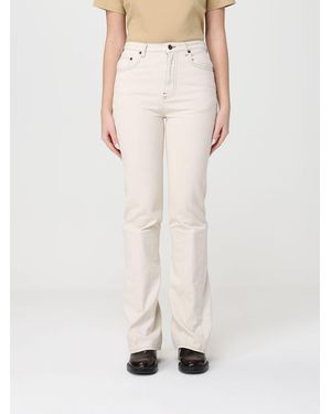 Burberry Stretch Denim Straight Jeans - Natural
