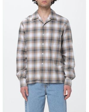 JW Anderson Check Cotton Casual Shirt - Grey