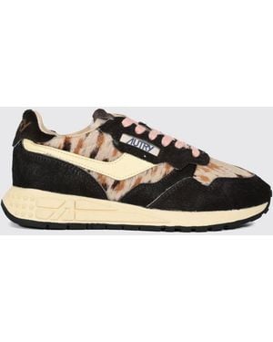 Autry Baskets Basses Reelwind En Daim Avec Imprimé Animalier Et Cheville Rembourrée - Noir