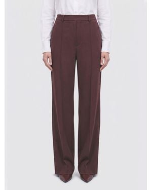 Patrizia Pepe Mid-Rise Viscose Blend Wide-Leg Trousers - Red