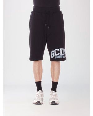 Gcds Cotton Jogging Shorts With Logo - Black