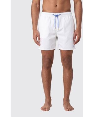 MC2 Saint Barth Short Swim Shorts With Elasticated Drawstring Waist - White