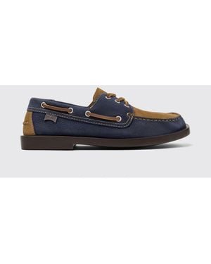 Camper Twins Nubuck Boat Shoes - Blue