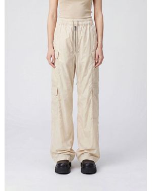 Rick Owens Pantalones Cargo De Talle Alto Drawstring De En Nailon - Neutro