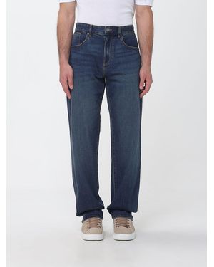 ARMANI EXCHANGE Wide-Leg Cotton Denim Jeans With Mid-Rise Waist - Blue