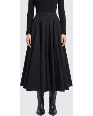 Balenciaga Cotton Midi Skirt - Black