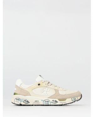 Premiata Mase Suede And Canvas Trainers - White