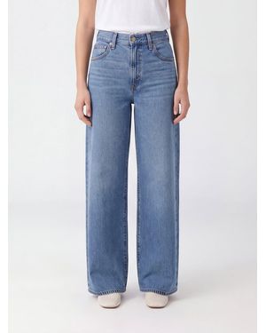 Levi's Vaqueros Cinch De Pata Ancha Y Cintura Alta En Mezcla De Lino Y Viscosa - Azul