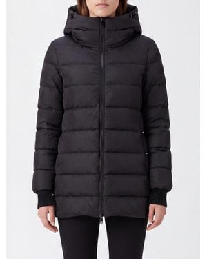 Herno A-Shape Short Water-Repellent Nylon Down Jacket With Hood - Black