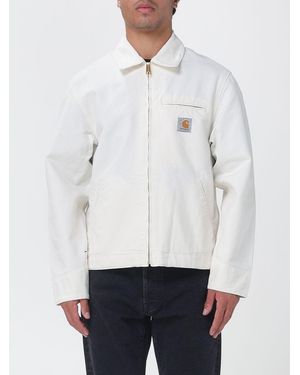 Carhartt Detroit Organic Cotton Canvas Jacket With Velvet Collar - White