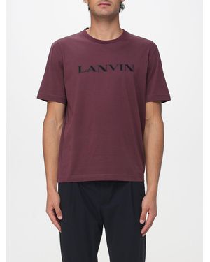 Lanvin Cotton T-Shirt With Logo - Purple