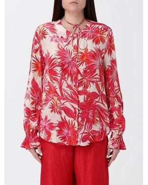 Maliparmi Chemise Botanical Jungle En Viscose - Rouge