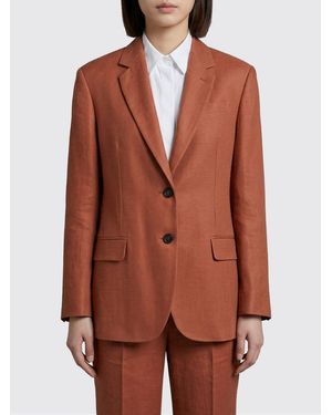 Brunello Cucinelli Linen Single-Breasted Blazer - Brown