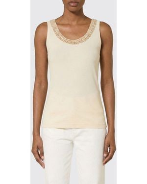 Fabiana Filippi Cotton Top With Beads - White