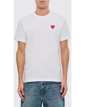 COMME DES GARÇONS PLAY Comme Des GarÇ Ons Play Stretch Cotton T-Shirt With Logo - White