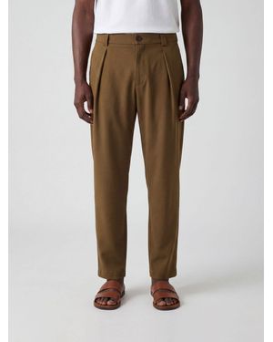 A.P.C. Slim Fit Virgin Wool Blend Chino Trousers With American Pockets - Natural
