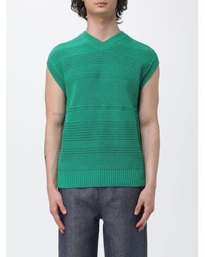 Paul Smith Chaleco De Punto De Algodón - Verde