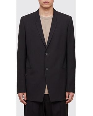 Rick Owens Single-Breasted Wool Blazer With Two-Button Closure - Black