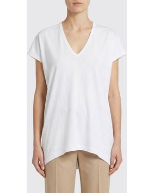Dries Van Noten Basic Cotton V-Neck T-Shirts - White