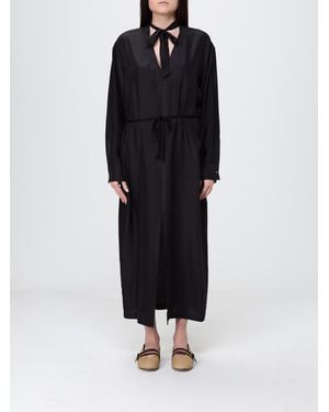 Barena Silk Midi Dress - Black