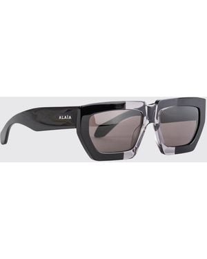 Alaïa Gafas De Sol Cat-Eye Con Montura Rectangular De Acetato Bicolor - Gris