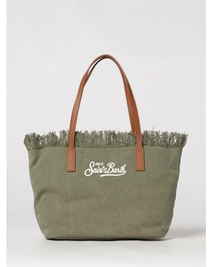MC2 Saint Barth Cotton Bag With Embroidered Logo - Gray