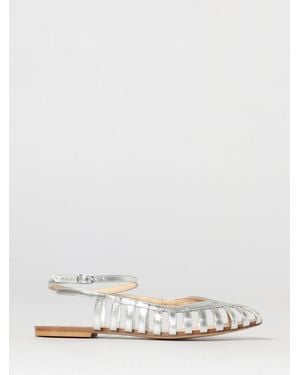 Anna F. Laminated Leather Sandals - White