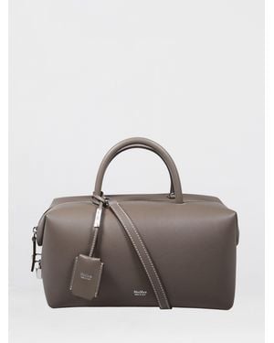 Max Mara Smooth Calf Leather Handbag - Grey