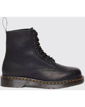 Dr. Martens Smooth Leather Lace-Up Air-Cushion Ankle Boots - Black