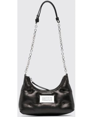Maison Margiela Glam Slam Padded Grained Leather Mini Crossbody Bag - White