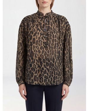 Bazar Deluxe Printed Viscose Blouse - Brown