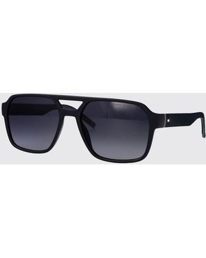 Tommy Hilfiger Double Bridge Polyamide Aviator Sunglasses - Blue