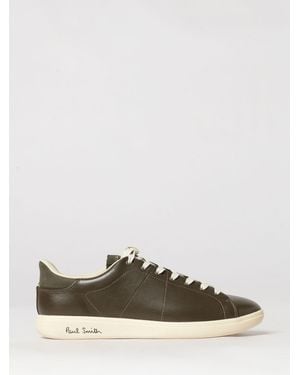 Paul Smith Smooth Calfskin Low-Top Sneakers With Printed Logo - Green