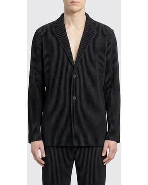 Homme Plissé Issey Miyake Homme Plisse Issey Miyake Pleated Crêpe Blazer - Black