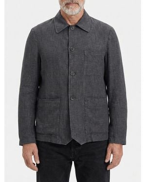 Barena Linen And Viscose Shirt Jacket - Gray