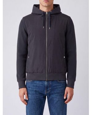 Herno Hooded Relaxed Fit Bomber Jacket - Blue