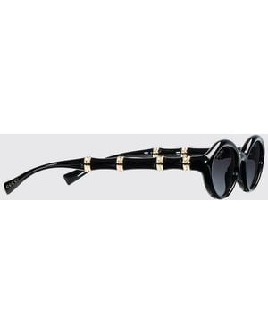 Gucci Bamboo Effect Acetate Sunglasses - White