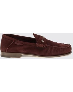 Tom Ford Penny Loafers Aus Kirschfarbenem Wildkalbsleder - Braun