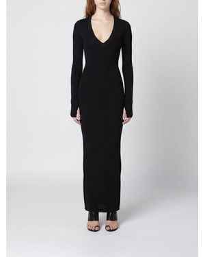 Entire studios Viscose Midi Dress - Black