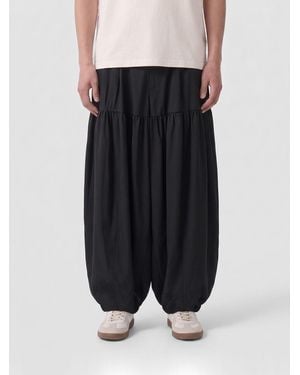 Comme des Garçons Comme Des Gar&Ccedil	Ons Wide-Leg Jersey Trousers With Elasticated Cuffs - Black