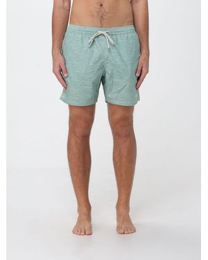 MC2 Saint Barth Short Nylon Swim Trunks With Elastic Waist And Logo - Blue
