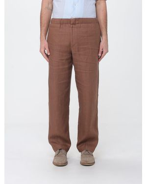 Lardini Linen Wide-Leg Trousers - Brown
