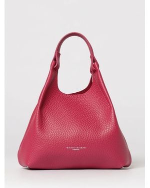 Gianni Chiarini Dua Small Hammered Leather Bag - Pink