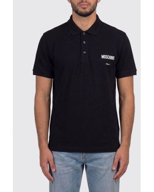 Moschino Cotton Polo Shirt With Logo - Black