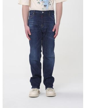 DSquared² Stretch Denim Straight Jeans - Blue