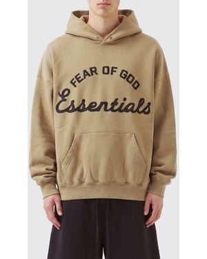 Fear Of God Relaxed Fit Cotton Hoodie With Kangaroo Pocket - Natural