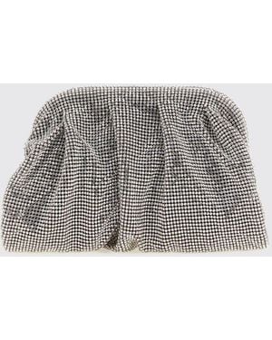 Benedetta Bruzziches Venus Draped Crystal Mesh Mini Bag - Gray