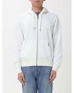 Sun 68 Cotton Zip-Up Hoodie - White